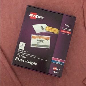 Avery® Clip Style Name Badges